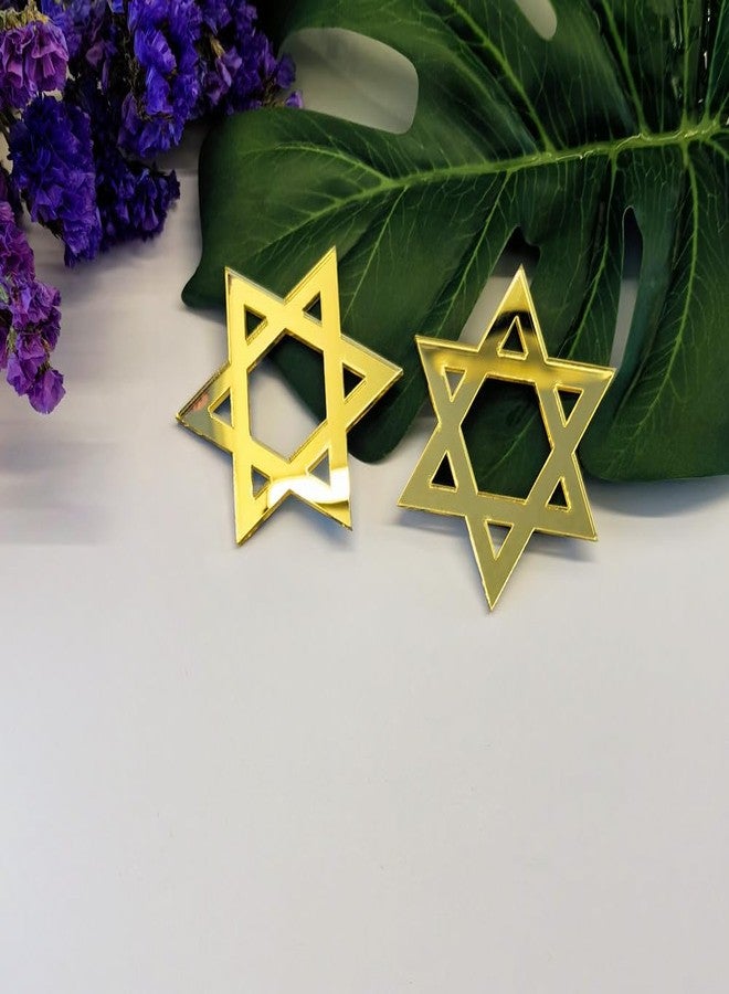 ACFENG Set of 12 Star of David Star Napkin Rings,Star of David Napkin Holder for Hanukkah Chanukkah Passover Jewish Holiday Dinner Table Decoration Housewarming Gift (Gold) - Image 5