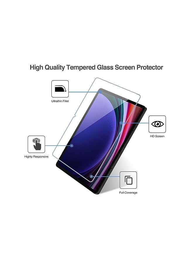Procases 2 Pack Screen Protector for 11 Inch Galaxy Tab S8 2022 (SM-X700/X706) / Galaxy Tab S7 2020 (SM-T870/T875/T878), Tempered Glass Screen Film Guard - Image 4