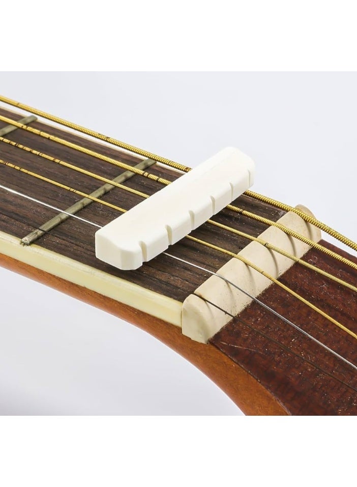 6-String Classical Guitar Bridge Saddle Replacement Set – Unslotted Repair and Setup Accessories - Image 2