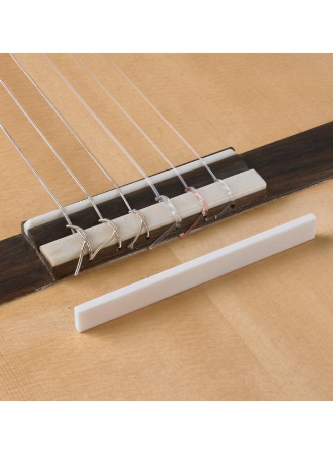 6-String Classical Guitar Bridge Saddle Replacement Set – Unslotted Repair and Setup Accessories - Image 3