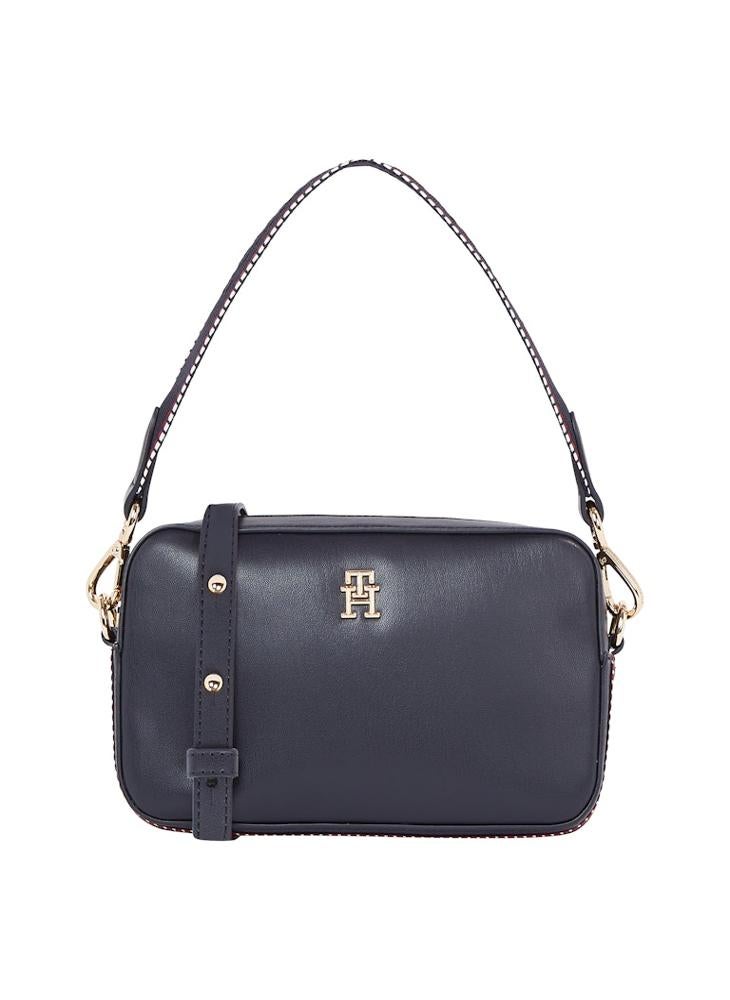 TOMMY HILFIGER - Logo Detail Top Handle Flap Over Crossbody - Image 1