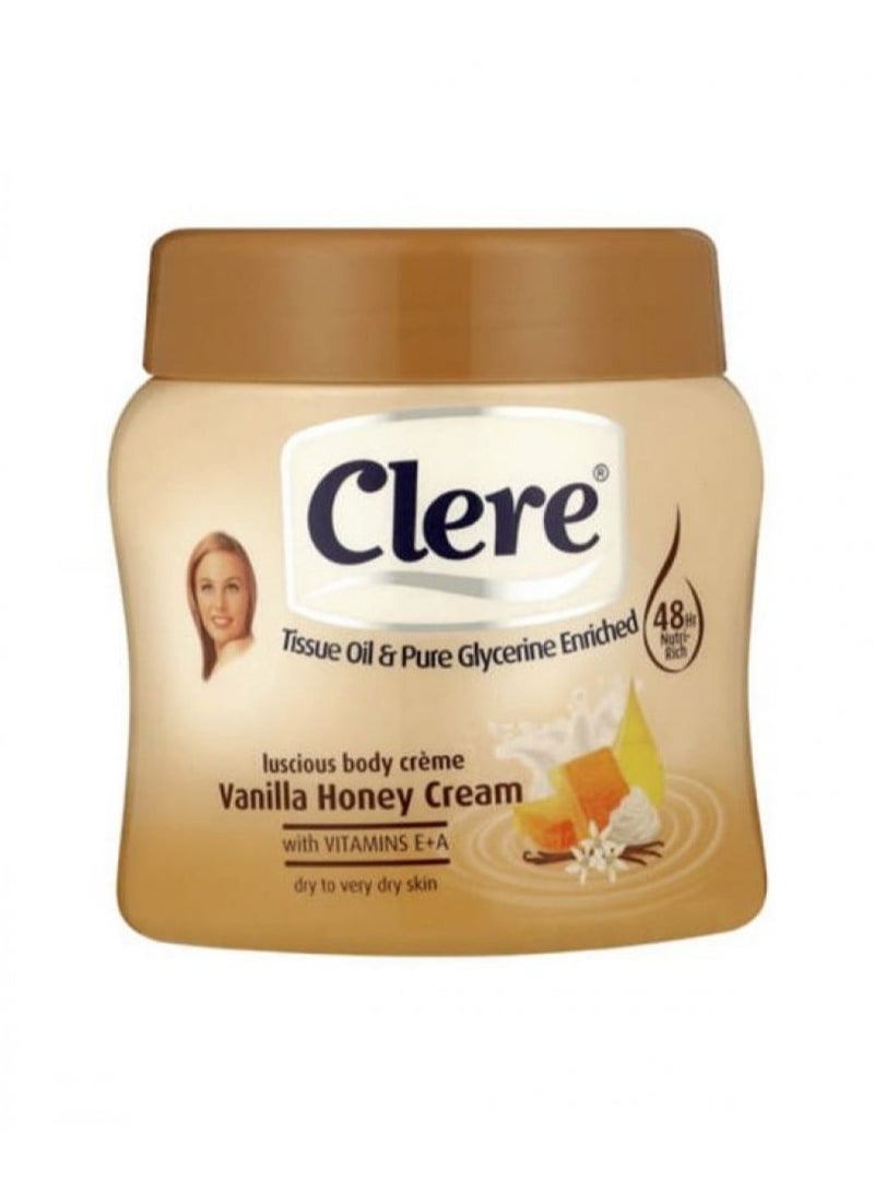 كلير كريم لترطيب الجسم بنكهة فانيلا بالعسل للنساء من كلير 500مل