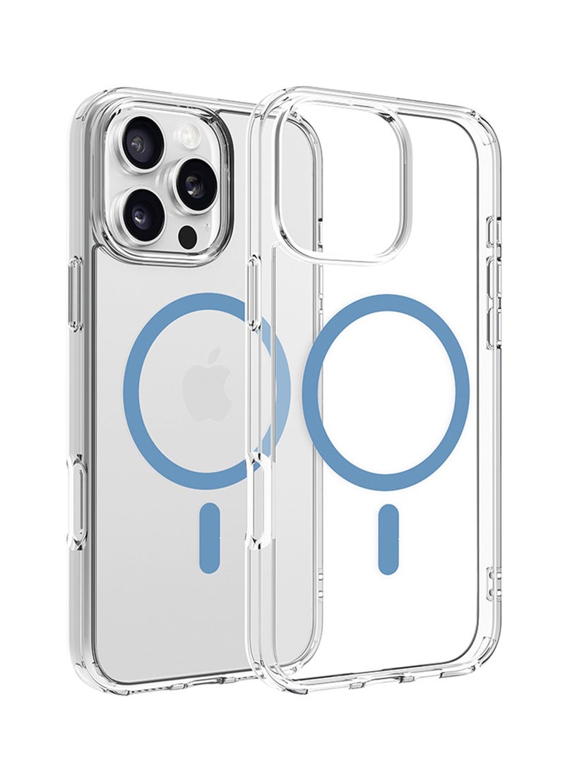 DVICED Magsafe iPhone 16 Pro Max Case Clear - Blue - Image 1