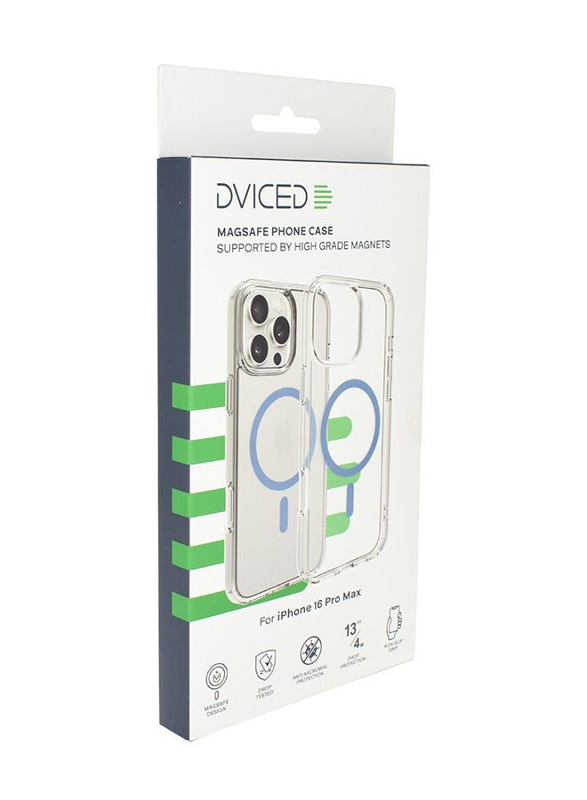 DVICED Magsafe iPhone 16 Pro Max Case Clear - Blue - Image 5