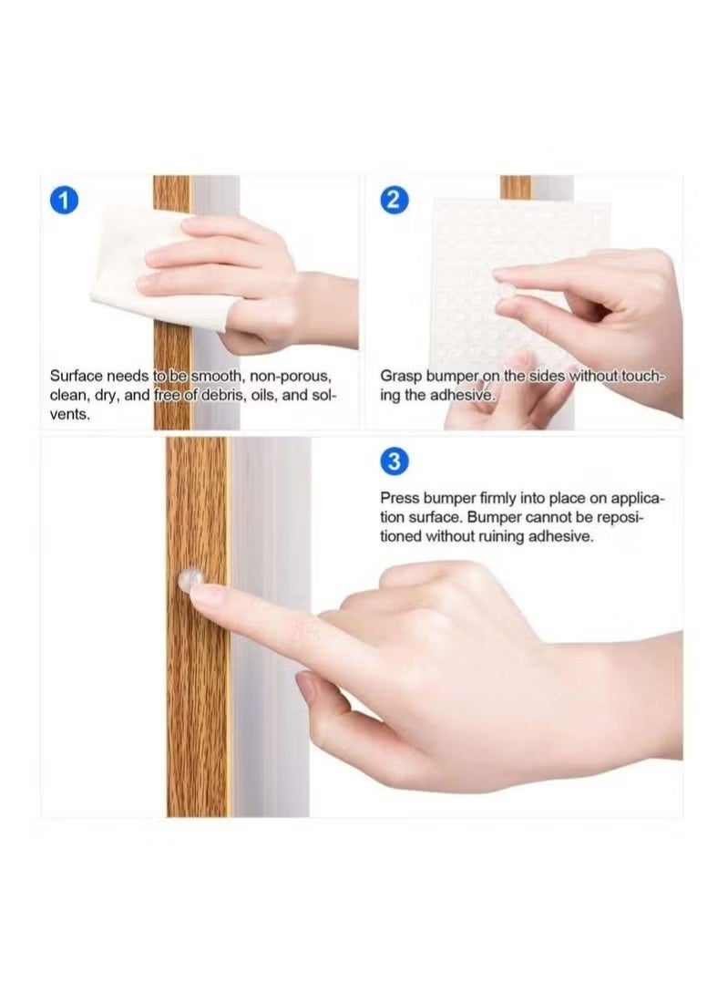 100 قطعة من وسادات الصدمات اللاصقة ذات الأقدام المطاطية الشفافة، مصدات ذاتية اللصق، عازلة للصوت للأبواب والخزانات والأدراج والطاولات وأجهزة الكمبيوتر المحمولة وألواح التقطيع - Image 3
