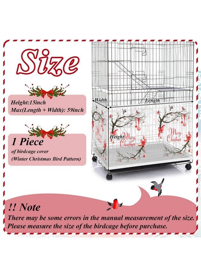 Shappy Large Bird Cage Cover Bird Cage Seed Catcher Bird Cage Liner Net Bird Cage Skirt Guard Birdcage, Adjustable Nylon Mesh Net for Parrot Parakeet Macaw Round Square Cage (Cardinal Style, X-Large)  - Image 2