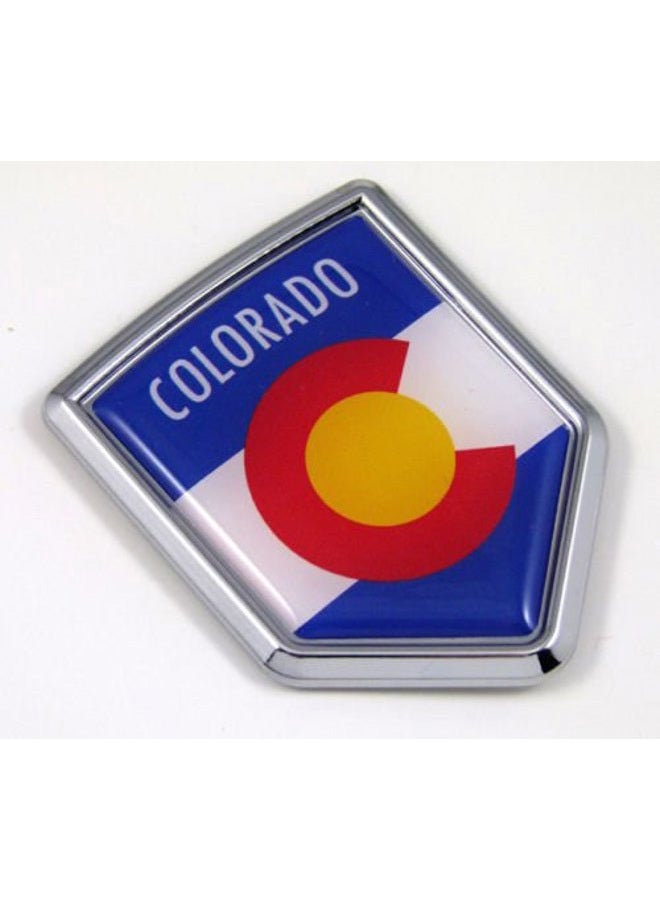 Colorado CO USA State Flag Emblem Sticker Bike Laptop Boat 3dd Sticker Badge