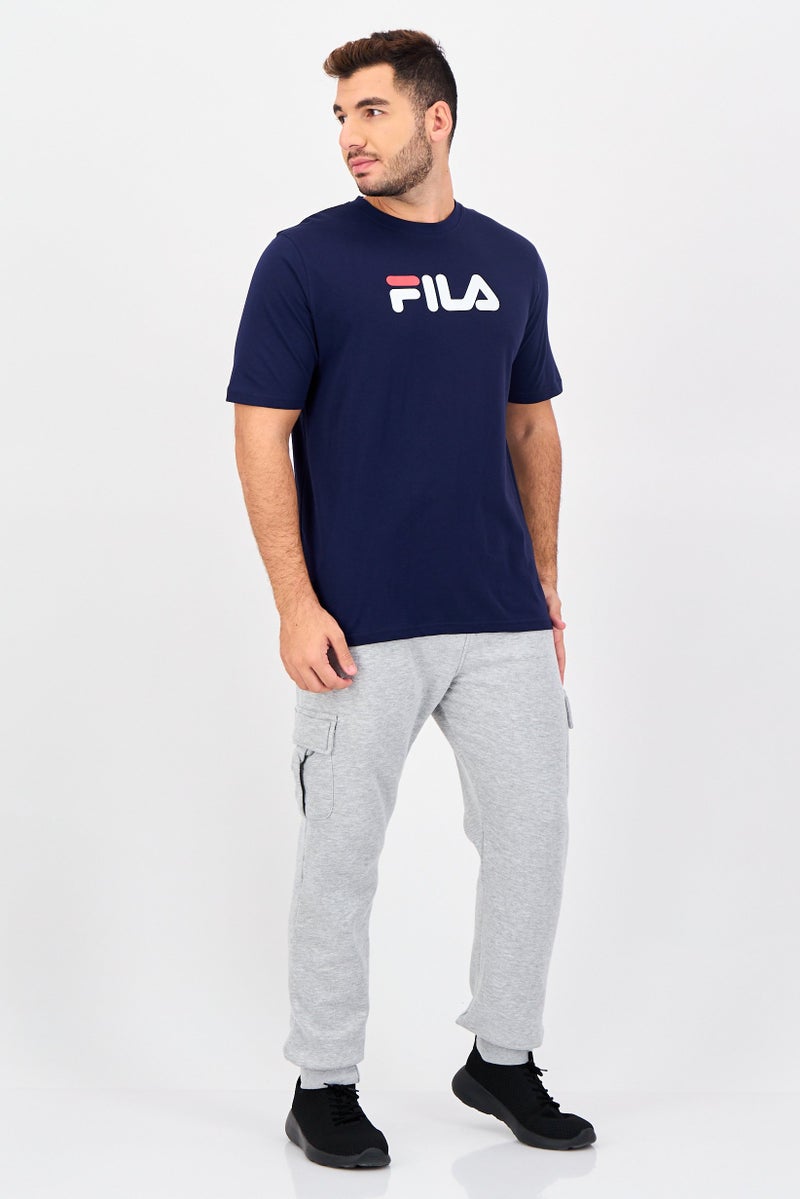 FILA Men Sportswear Fit Short Sleeve Outdoor T-shirt, Navy Blue - Image 2