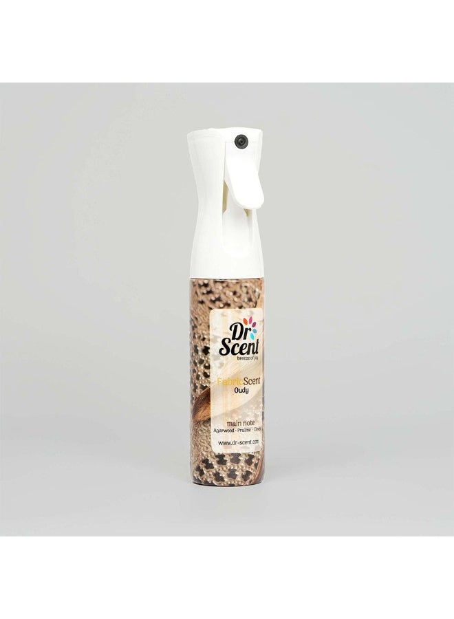 Dr Scent Fabric Spray – Long-Lasting Fabric Freshener & Odor Eliminator For Clothes, Upholstery, Curtains, Bedding, Car Interior, Home & Office Use - 300Ml Oudy - Image 1