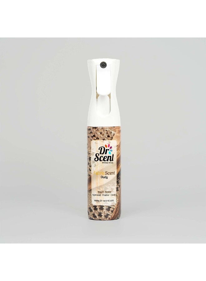 Dr Scent Fabric Spray – Long-Lasting Fabric Freshener & Odor Eliminator For Clothes, Upholstery, Curtains, Bedding, Car Interior, Home & Office Use - 300Ml Oudy - Image 1