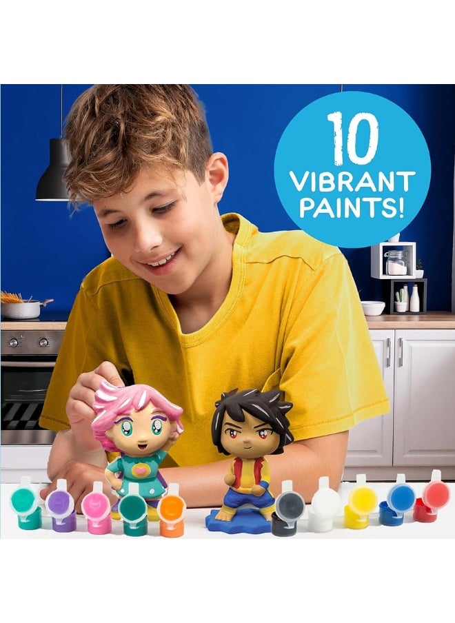 made by me - Made By Me Anime Figurines, Arts & Crafts Painting Kit, Small, Multi, 2 Piece - Image 1