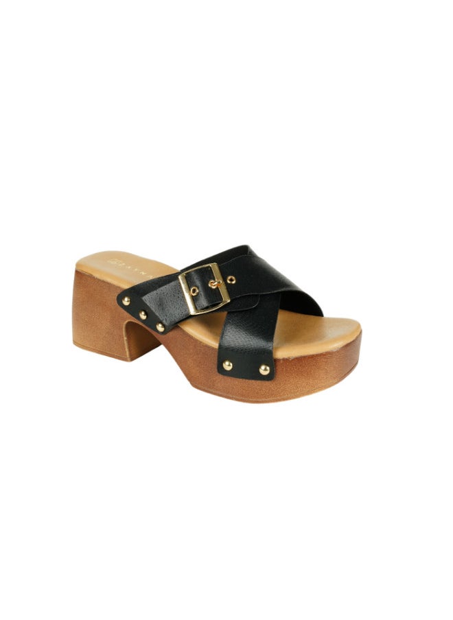 ZAYNA 221-167 Zayna Ladies Block heel Sandals 23ASL933 Black  - Image 1