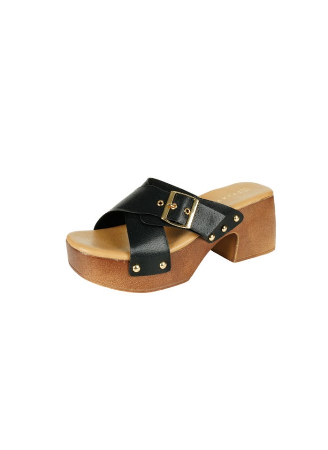 ZAYNA 221-167 Zayna Ladies Block heel Sandals 23ASL933 Black  - Image 3
