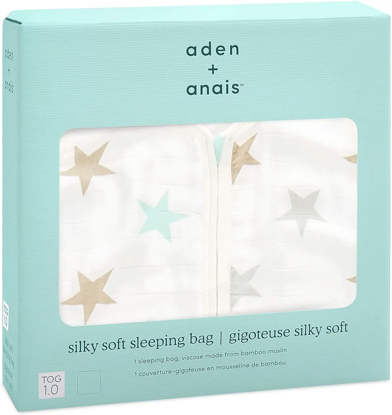 aden + anais aden + anais Star Soft Swaddle - Wearable Muslin Sleep Sack Blanket for Babies 18-36 Months