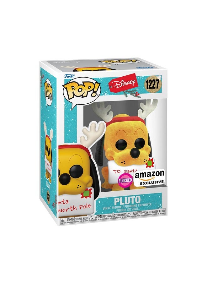 Funko Funko POP! Disney: Holiday - Pluto - Flocked - Collectable Vinyl Figure - Gift Idea - Official Merchandise - for Kids & Adults - Movies Fans - Model Figure for Collectors  - Image 1