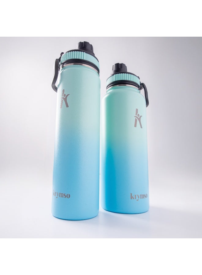 KRYMSO 950ml Stainless Steel Water Bottle, Sports Bottle with Straw, Double Wall Insulated Water Bottle, Thermos Flask, Water Bottle for kids, Gym - Image 4