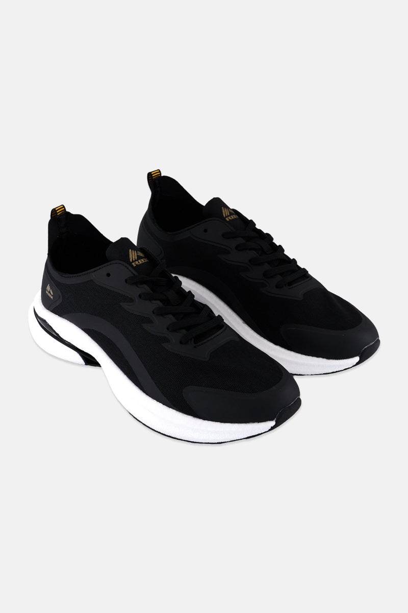 RBX Men Lace Up Running Shoes, Black - Image 1