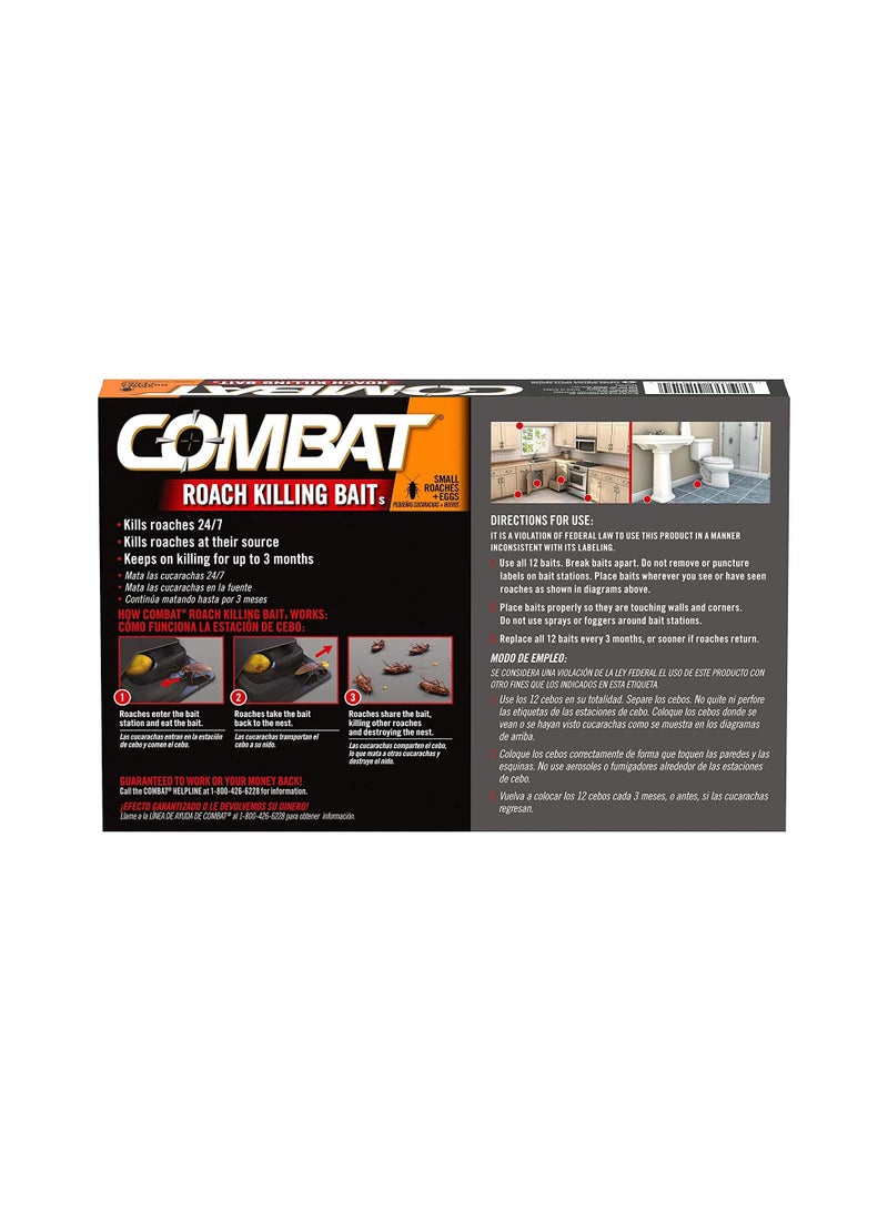 Combat Roach Killing Bait Stations for Small Roaches 12 Count - Image 2