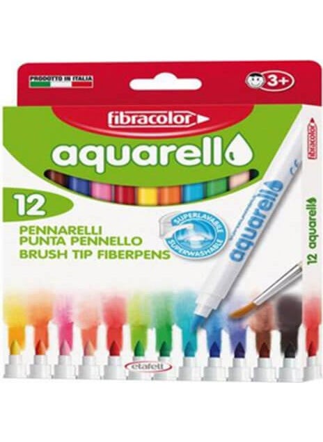 Fibracolor Aquarell Felt Tip Pen 12 Colors (10550AQ012SE) 
