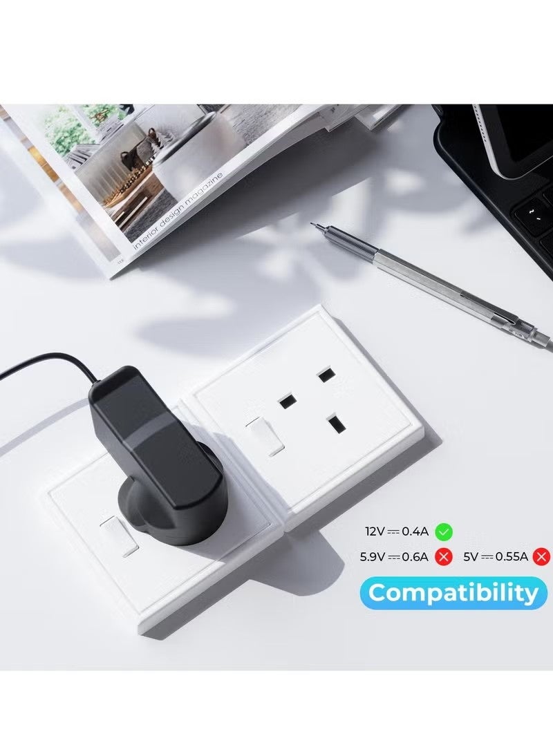 Unewshi 12V Shaver Charger Cable for  Series 1, 3, 5, 7, 9 Trimmer Beard 3 Pin Chargers Power Lead 5544, 5409, 7220, 5377, Epilator Silk-Epil 9, 7, 5, Razor(Light/Brush) - Image 3