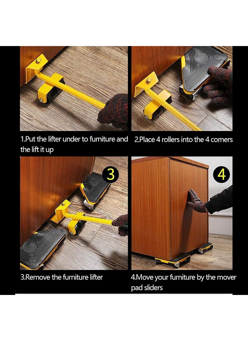 TOPHAVEN TOPHAVEN Furniture Lifter Kit with 4 Sliders/Heavy Furniture Roller Move Tool Set for Sofas, Couches and Refrigerators Easy and Safe Moving, Garage Heavy Lifter  - Image 3