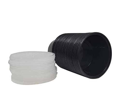 Dharj with DJ black plastic food Containers Round with lid for Food Storage 500ml Pack of 15 Microwave Safe Kitchen Storage Reusable Plastic containers Fridge Storage - Image 2