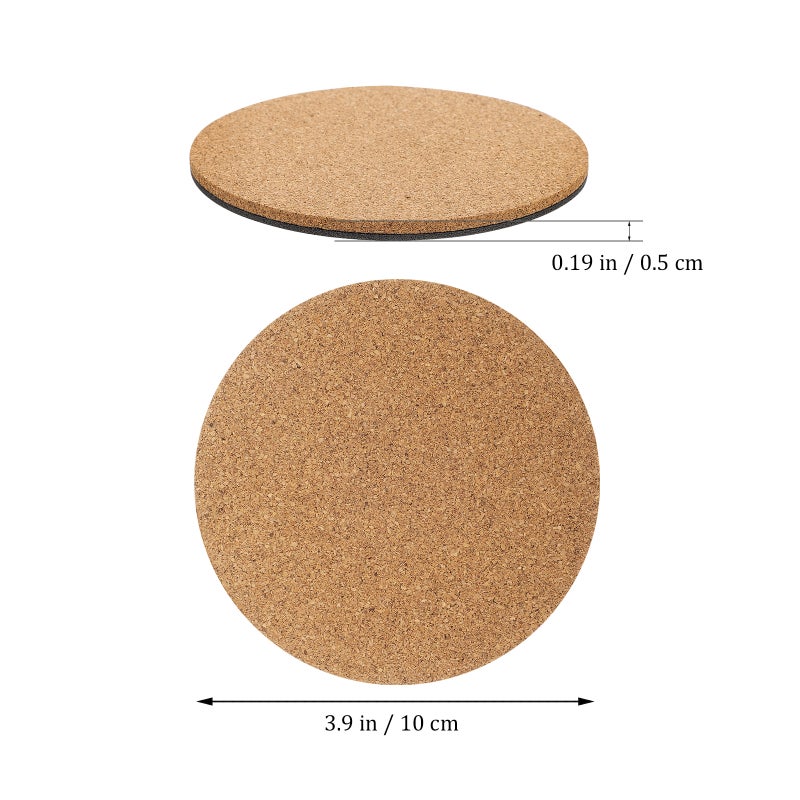 16 pcs Cork Round Plant Pots Cork Mats Absorbent Planter Table Indoor Plants Cork Trivets - Image 4