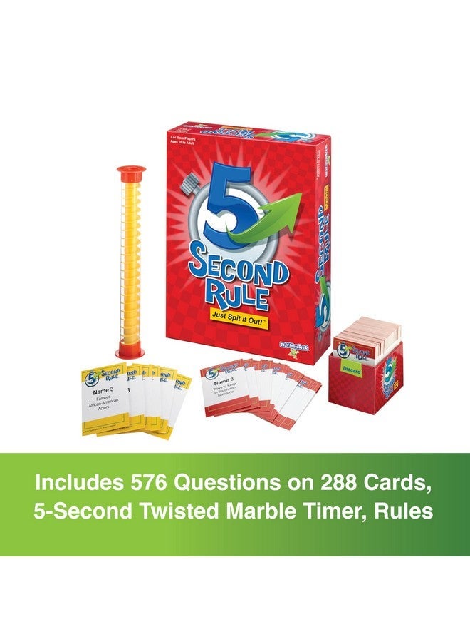 PlayMonster 5 Second Rule Game - Simple Questions Card Game For Family Fun, Party, Kids, Travel, Game Night & Sleepovers - Think Fast And Shout Out Answers - For Ages 10+ - Image 1