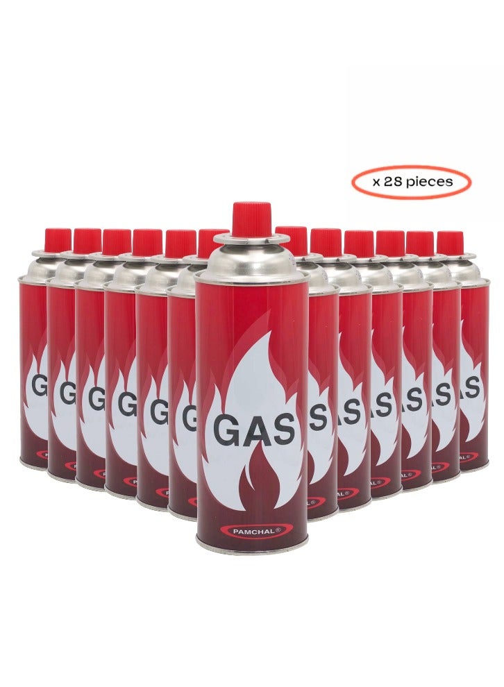 طقم من 28 قطعة غاز بوتان للتخييم 28 × 220 جرام