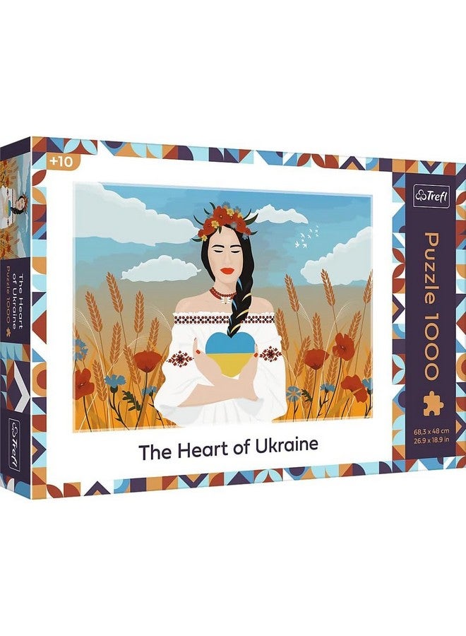 Trefl Red 1000 Piece Puzzle - The Heart Of Ukraine - Charity - Image 1