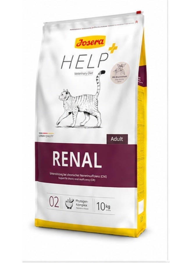 جوزيرا طعام القطط الجاف Josera Help Renal (حمية بيطرية) - 10 كجم | غذاء متكامل للقطط البالغة التي تعاني من قصور كلوي مزمن | محتوى منخفض من الفسفور ودعم لصحة الكلى - Image 1