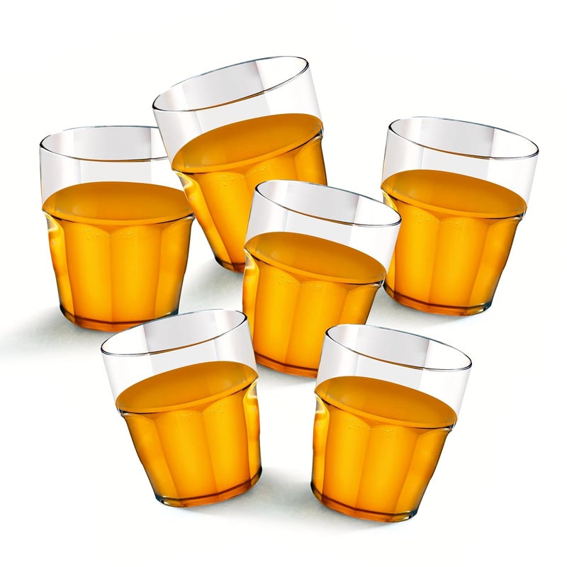 Ganesh Capture Juice Drinking Glasses for Water, Juice, Colddrink, Mojito, Cocktail, Lead-Free, Perfect for Home, Restaurants and Parties-Set of 6 - Image 1
