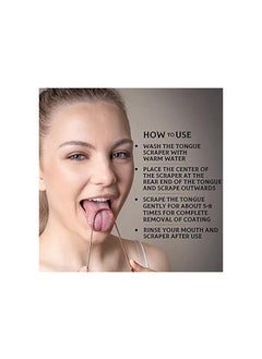 Bukela Tongue Scraper, 100% Surgical Grade Stainless Steel Tongue Cleaner for Adults & Kids Oral Hygiene- 2 Pieces Tongue Scraper with Metal Travel Case (Silver)  - Image 2