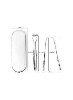 Bukela Tongue Scraper, 100% Surgical Grade Stainless Steel Tongue Cleaner for Adults & Kids Oral Hygiene- 2 Pieces Tongue Scraper with Metal Travel Case (Silver)  - Image 3
