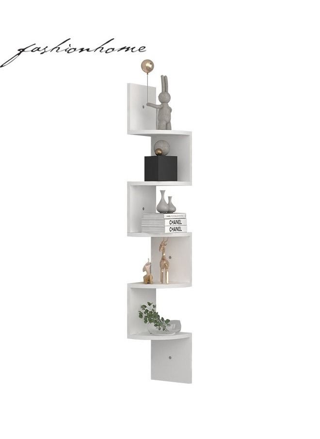 fashionhome Upgraded Wall Mounted Floating Shelf 15 mm Wood Sheet Thickness Decorative White Rack 20 x 20 x 125 cm  - Image 2