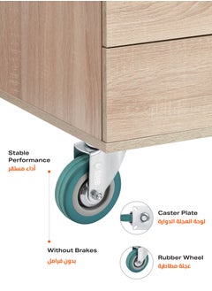 BMB tools 4-Piece Grey Rubber Caster - Plate - Swivel / 50mm  - Image 3