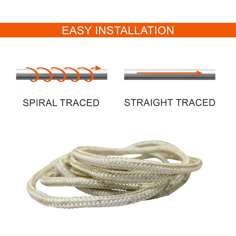 Flexible Electric Pipe Heating cord High 600 Watt Temp 400C Volt 230 Size 3 meters For Dry Surface  - Image 2