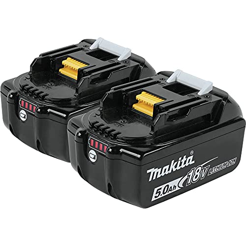 Makita BL1850B-2 18V LXT Lithium-Ion 5.0Ah Battery, 2/pk, Black - Image 1