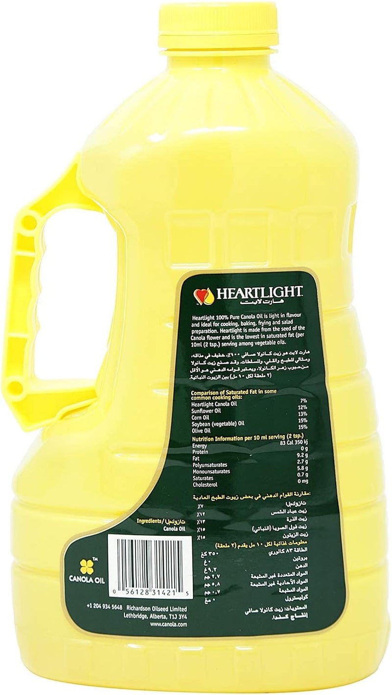 Heart Light 100% Pure Canola Oil - 1.89 Litres - Image 2