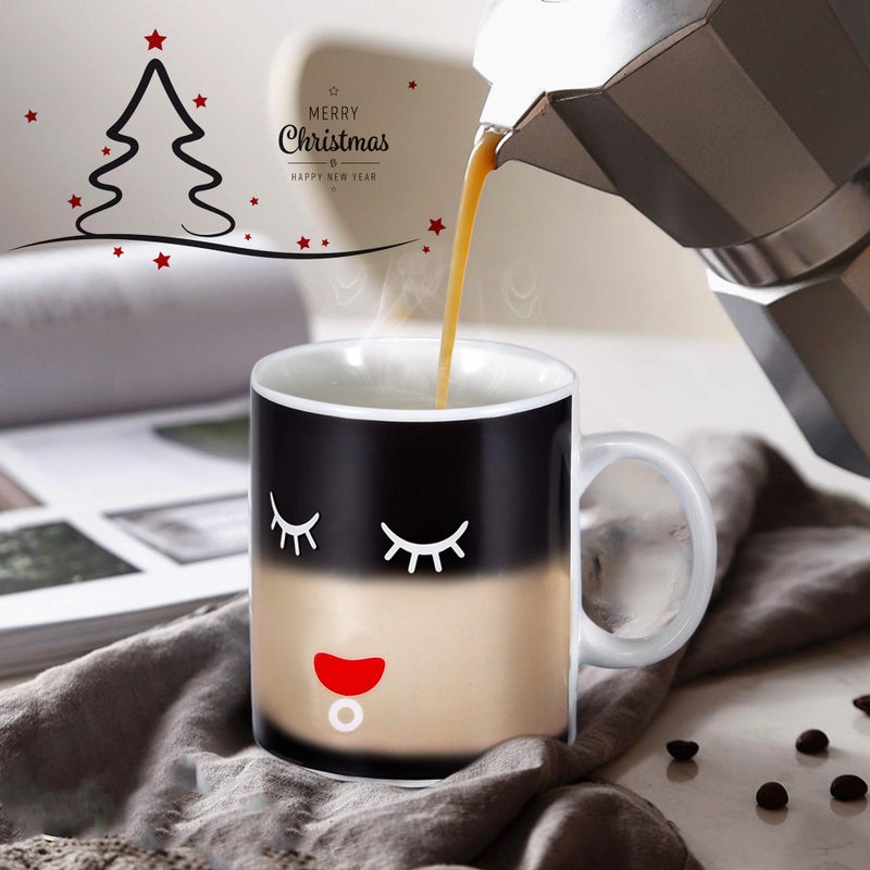 IPOW 2 Pack Color Changing Mug Magic Mug Heat Changing Mugs For Morning Coffee Tea Milk Ceramic Coffee Mugs Heat Sensitive Mug for All Holliday Special Day Best Gift Choice 12 Oz - Image 4