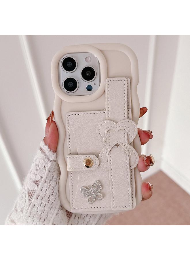 اس-توب جراب هاتف iPhone 16 Pro مع سوار معصم من الجلد وحامل بطاقات - Image 1