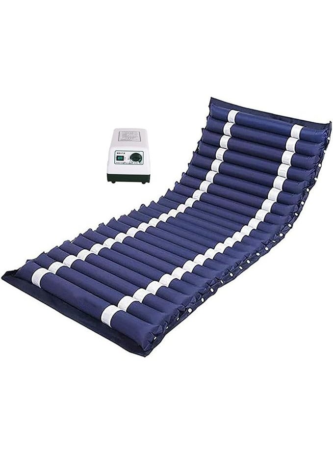 XiuWoo 3. Smart Alternating Pressure Mattress Topper - 4-Mode Adjustable Pump, Waterproof Bed Sore Prevention Pad for Pressure Ulcer Relief, Home & Medical Use (Blue) - Image 1