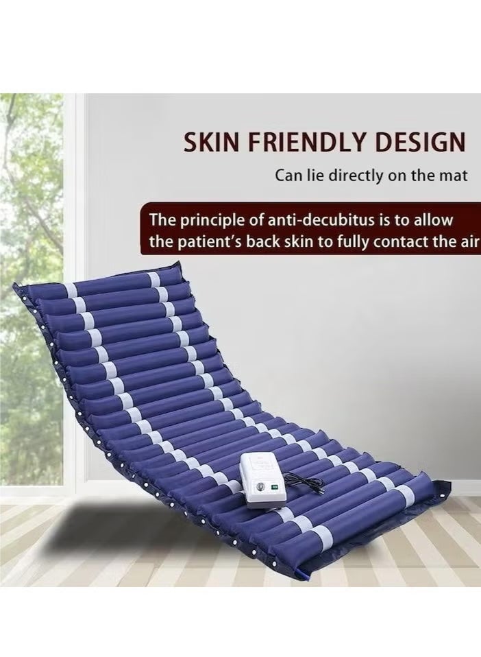 XiuWoo 3. Smart Alternating Pressure Mattress Topper - 4-Mode Adjustable Pump, Waterproof Bed Sore Prevention Pad for Pressure Ulcer Relief, Home & Medical Use (Blue) - Image 5