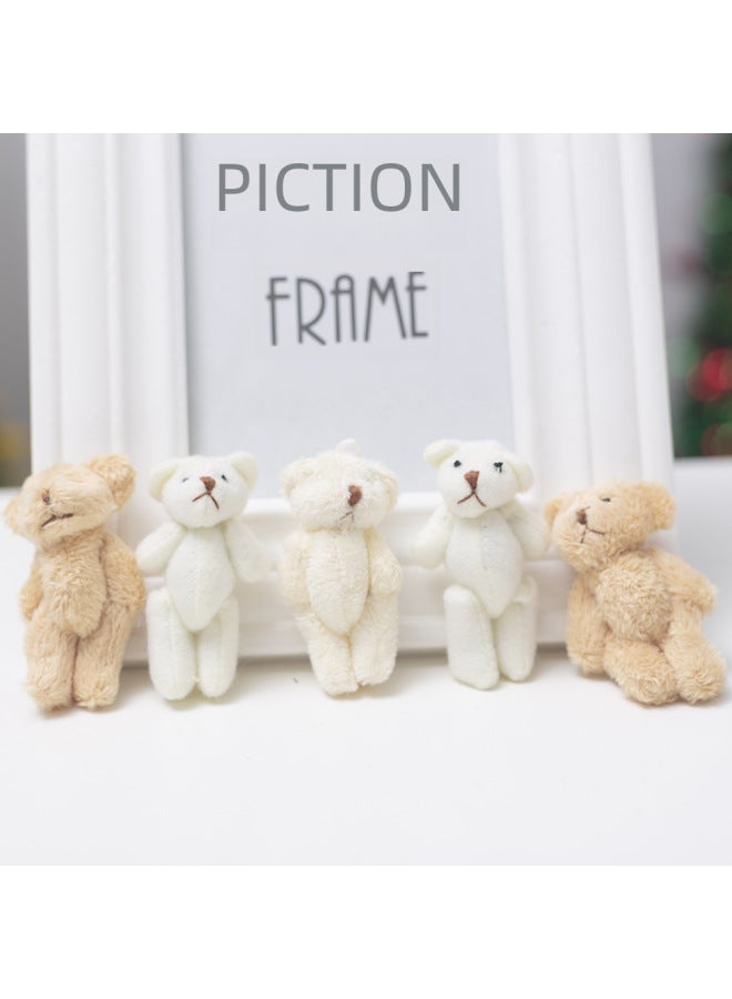4.5cm Long Hair Joint Bear Naked Bear 6cm Small Di Doll Handmade Ornaments Shoe Hat Gift Box Accessories Plush Toy-Color:Pink Short Plush-Height:6.3cm  - Image 5