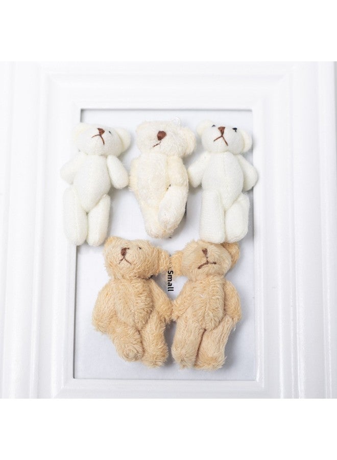 4.5cm Long Hair Joint Bear Naked Bear 6cm Small Di Doll Handmade Ornaments Shoe Hat Gift Box Accessories Plush Toy-Color:Pink Short Plush-Height:6.3cm  - Image 2