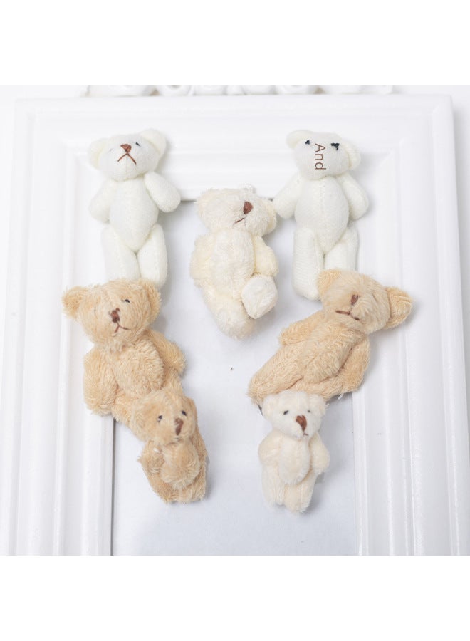 4.5cm Long Hair Joint Bear Naked Bear 6cm Small Di Doll Handmade Ornaments Shoe Hat Gift Box Accessories Plush Toy-Color:Pink Short Plush-Height:6.3cm  - Image 4