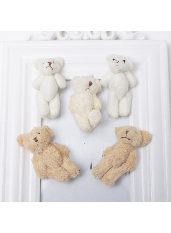 4.5cm Long Hair Joint Bear Naked Bear 6cm Small Di Doll Handmade Ornaments Shoe Hat Gift Box Accessories Plush Toy-Color:Pink Short Plush-Height:6.3cm  - Image 3