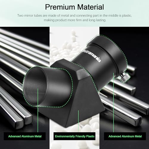 Astromania 1.25" 45-Degree Diagonal Prism Optical Prism Inside Rather Than a Mirror which Makes Your Image Clear and Sharp - Image 2