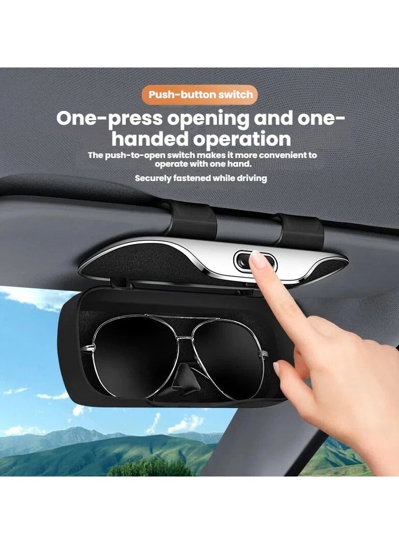 general Clip-On Car Eyeglass Case - Hard Shell Sunglasses Holder for Sun Visor Stable & Anti-Scratch - Image 3