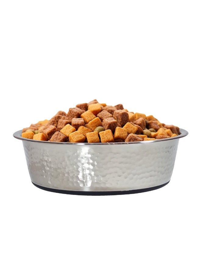 أن ان سي بيتس وعاء طعام للكلاب بقاعدة مطاطية غير قابلة للانزلاق وحواف ناعمة، وعاء طعام للحيوانات الأليفة من الفولاذ المقاوم للصدأ عالي التحمل للسلالات المتوسطة إلى الكبيرة، مثالي للعديد من أنواع الطعام، 26 سم أسود - Image 1